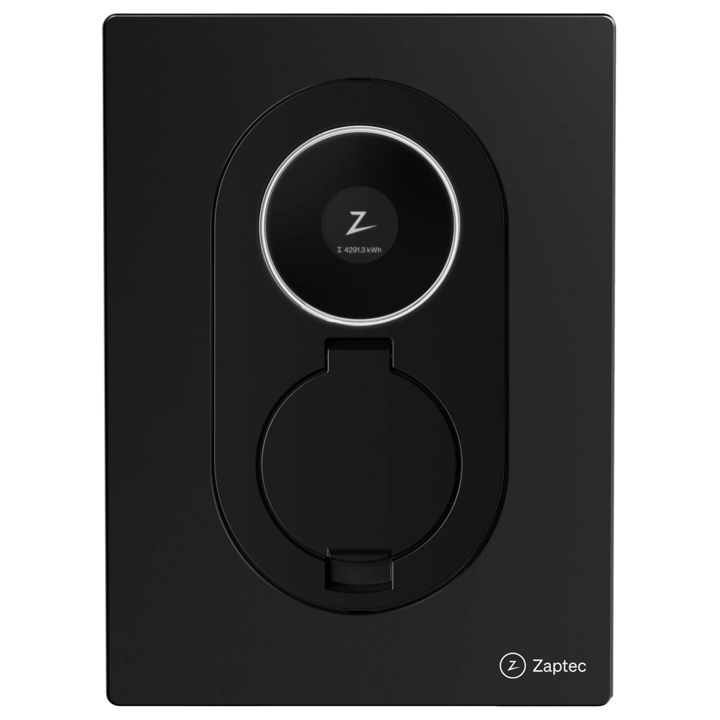 Zaptec Go 2 framifrån med display