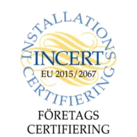 INCERT Installationscertifiering EU 2015/2067 – Företagscertifiering