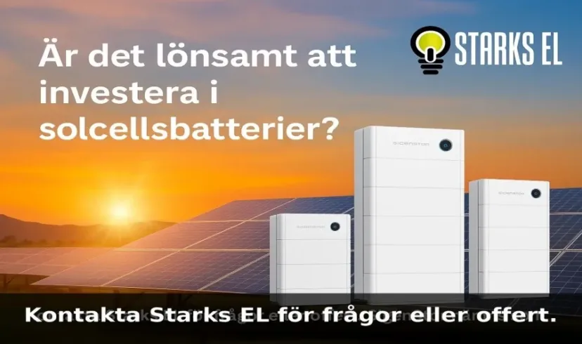 Är det lönsamt att investera i solcellsbatterier?