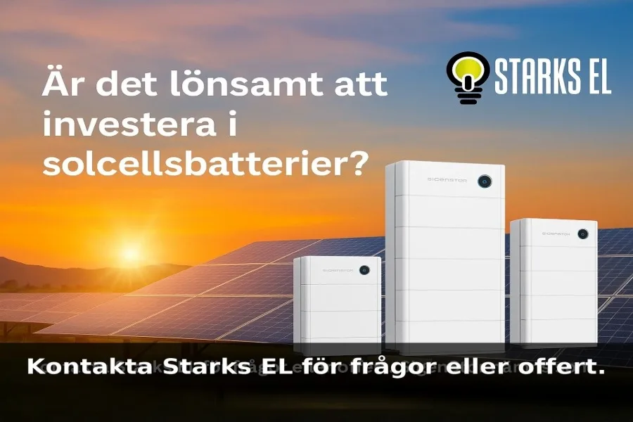 Är det lönsamt att investera i solcellsbatterier?